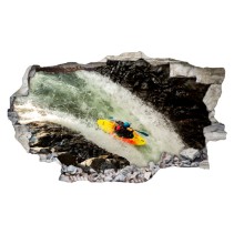 Vinilos 3d pared rota rafting kayak